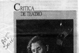 Reponen "El contrabajo" con Héctor Noguera  [artículo] Carola Oyarzún.