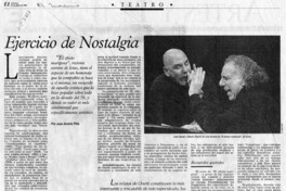 Ejercicio de nostalgia  [artículo] Juan Andrés Piña.