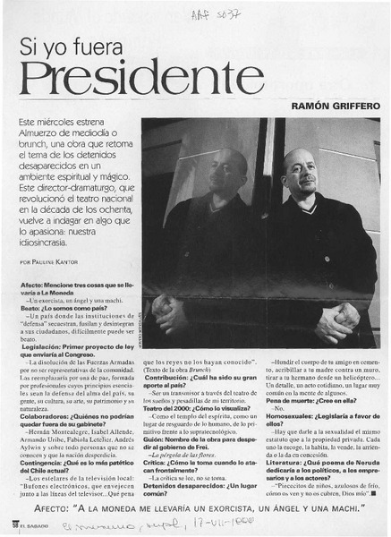 Si yo fuera presidente  [artículo] Pauline Kantor.