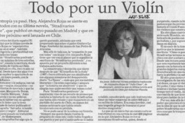 Todo por un violín  [artículo] Yenny Cáceres.