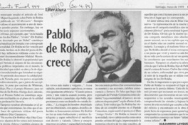 Pablo de Rokha, crece  [artículo] Alejandro Lavquen.