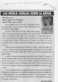 Las Morla, huellas sobre la arena  [artículo] Rosa María Verdejo.