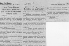 Juan Gana, el gran victoriense normalista que abrazó el periodismo y murió en él  [artículo] Enrique Ramírez Capello.