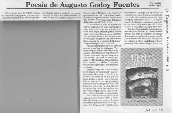 Poesía de Augusto Godoy Fuentes