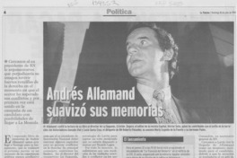 Andrés Allamand suavizó sus memorias