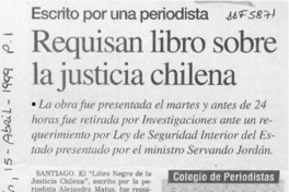 Requisan libro sobre la justicia chilena  [artículo].
