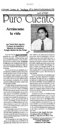 Arráncame la vida  [artículo] Tomás Soto Aguirre.