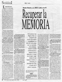 Recuperar la memoria  [artículo] María Eugenia Camus.