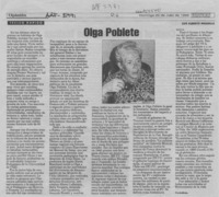 Olga Poblete  [artículo] Luis Alberto Mansilla.