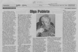Olga Poblete  [artículo] Luis Alberto Mansilla.