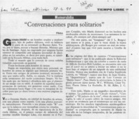 "Conversaciones para solitarios"  [artículo] Filebo.