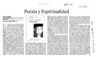 Poesía y espiritualidad  [artículo] Juan Andrés Piña.