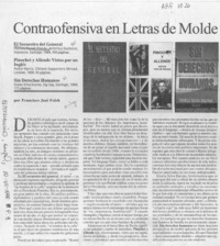 Contraofensiva en letras de molde  [artículo] Francisco José Folch.