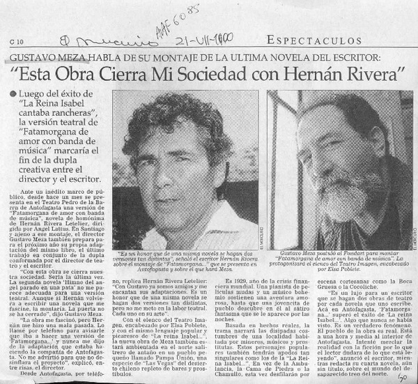 "Esta obra cierra mi sociedad con Hernán Rivera"  [artículo].