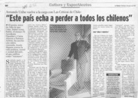 "Este país echa a perder a todos los chilenos"  [artículo] A. G. B.