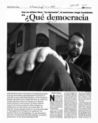 "Qué democracia es ésa?"  [artículo] Margarita Serrano.