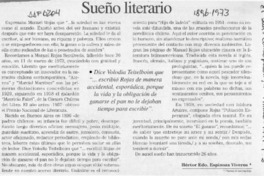 Sueño literario  [artículo] Héctor Edo. Espinoza VBiveros.