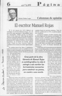 El escritor Manuel Rojas