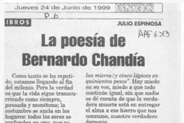 La poesía de Bernardo Chandía