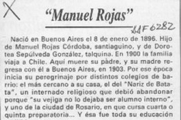 "Manuel Rojas"  [artículo] Hernán Navarrete Rojas.