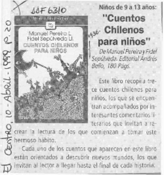 "Cuentos chilenos para niños"  [artículo].