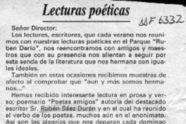 Lecturas poéticas  [artículo] Eliana Robles A.