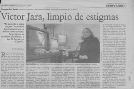 Víctor Jara, limpio de estigmas  [artículo] Paulina Córdova.