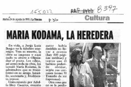 María Kodama, la heredera  [artículo].