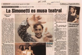 La Simonetti es musa teatral