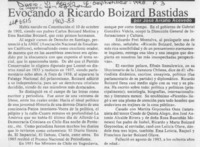 Evocando a Ricardo Boizard Bastidas  [artículo] José Arraño Acevedo.