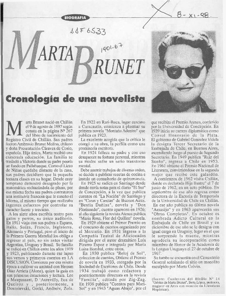 Marta Brunet  [artículo].