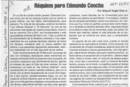 Réquiem para Edmundo Concha  [artículo]Miguel Angel Díaz A.