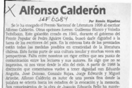 Alfonso Calderón  [artículo] Ramón Riquelme.