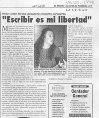 "Escribir es mi libertad"  [artículo].