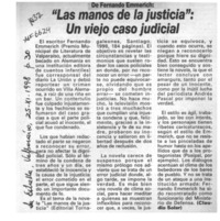 "Las manos de la justicia", un viejo caso judicial  [artículo] Claudio Solar.