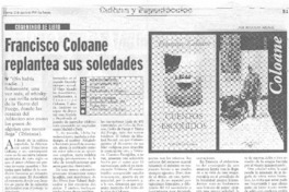 Francisco Coloane replantea sus soledades