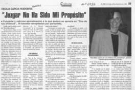 "Juzgar no ha sido mi propósito"  [artículo] Mario Rodríguez Ordenes.