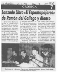 Lanzado libro "El espantapájaros" de Ramón del Gallego y Alonso  [artículo].