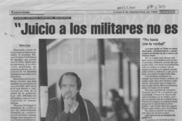 "Juicio a los militares no es el problema, es la solución"  [artículo] Roberto Amaro.