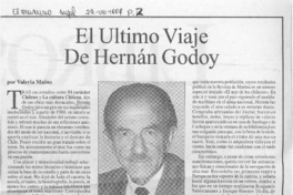 El último viaje de Hernán Godoy  [artículo] Valeria Maino.