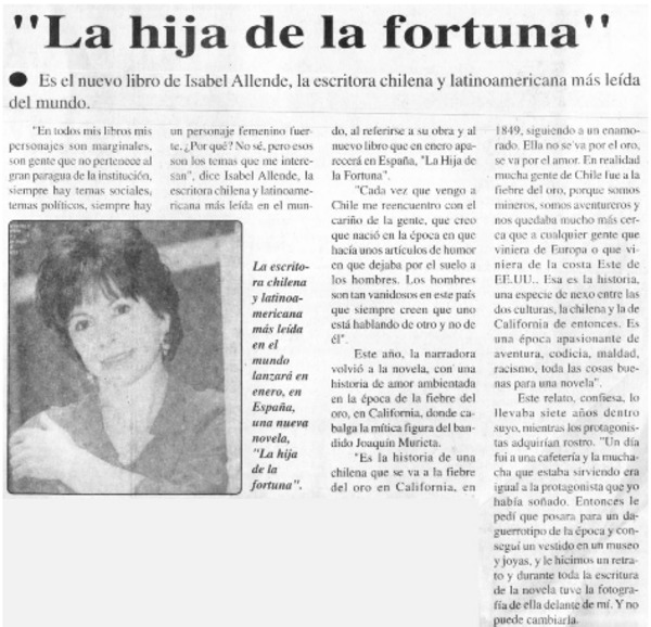 "La Hija de la fortuna"