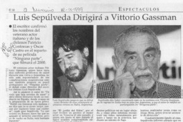 Luis Sepúlveda dirigirá a Vittorio Gassman  [artículo].