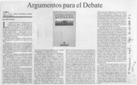 Argumentos para el debate  [artículo] Sol Serrano.
