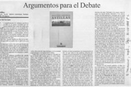 Argumentos para el debate  [artículo] Sol Serrano.