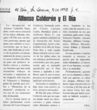 Alfonso Calderón y El Día  [artículo] F. M. A.