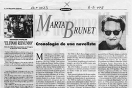 Marta Brunet cronología de una novelista