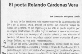 El poeta Rolando Cárdenas Vera  [artículo] Fernando Arriagada Cortés.