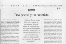 Dos poetas y un cuentista  [artículo] Sergio Ramón Fuentealba.