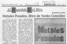 Metales pesados, libro de Yanko González  [artículo] Rosabetty Muñoz.