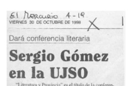 Sergio Gómez en la UJSO  [artículo].